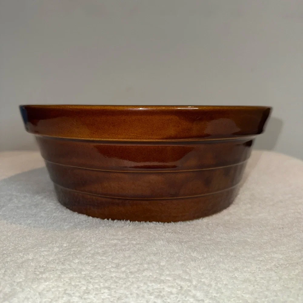 Antique 1930’s Monmouth Pottery Beehive Ribbed Bowl with Lid - Picture 3 of 4